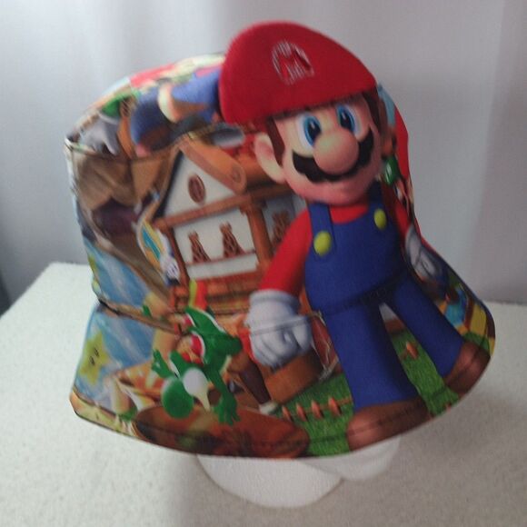 Super Mario Bros Reversible Bucket Hat Youth OSFM Nintendo Mario - Picture 6 of 8